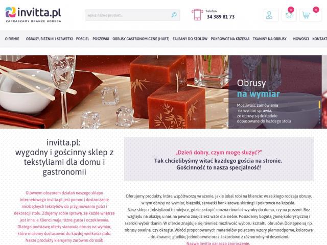 Invitta - Tekstylia dla restauracji