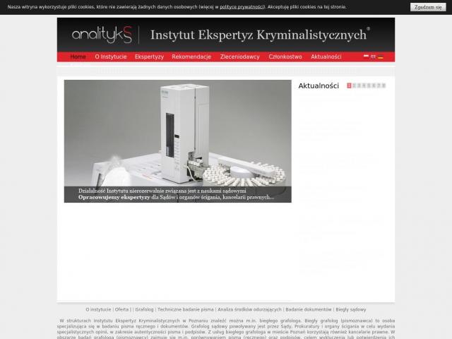 Instytut Ekspertyz Kryminalistycznych Analityks Sp. z o.o